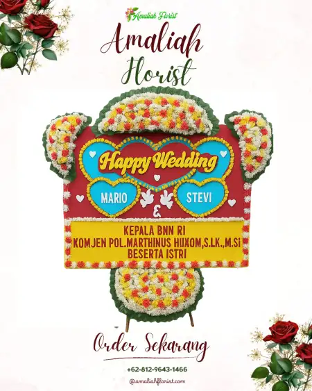 Papan Bunga Pernikahan Purutrejo